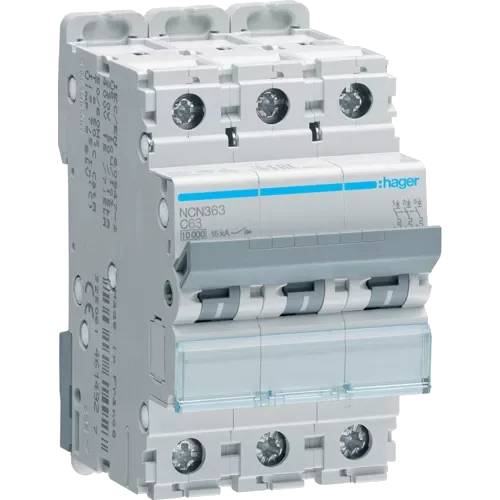 Hager NCN363 Автоматичний вимикач 3п 10kA C-63A 3м