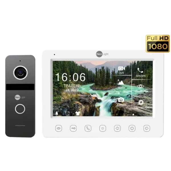 NeoKit FHD PRO Graphite (KAPPA + HD + SOLO FHD) Комплект відеодомофона Neolight