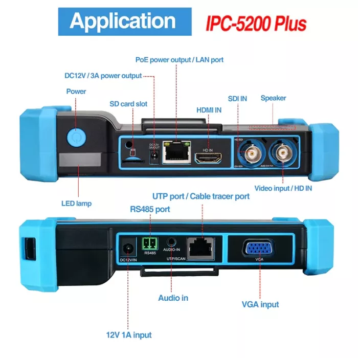 NOYAFA NF-IPC715 IP, аналог, HD-Coax, HDMI, VGA Тестер камер видеонаблюдения