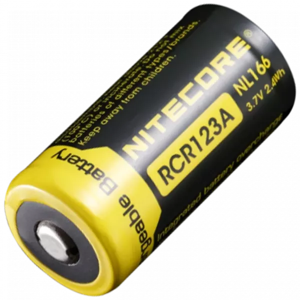 Nitecore NL166 3.7V (650mAh) Акумулятор літієвий 16340 (RCR123A)