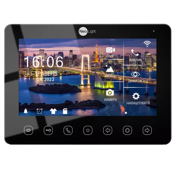 OMEGA+ HD WF Black Відеодомофон NeoLight