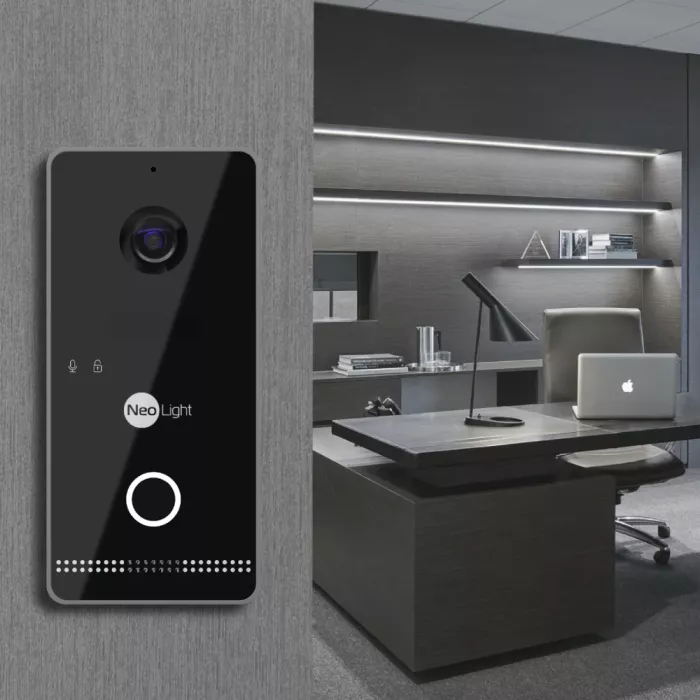 Neolight MEZZO Hybrid Black + OPTIMA IPW Black Комплект відеодомофону