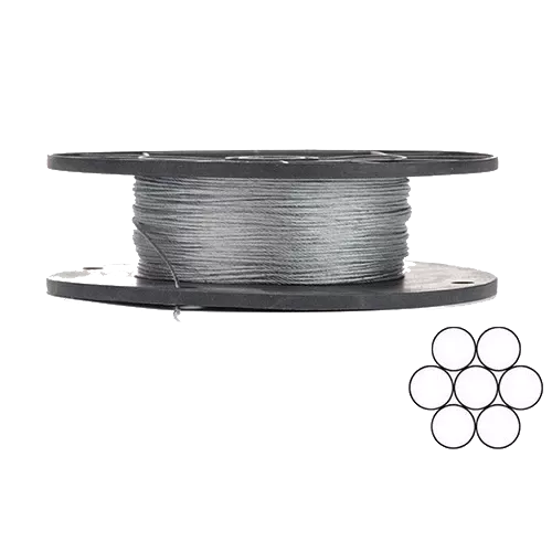 APRO 1мм DIN 3052 (1x7) бухта 200м Трос оцинкованный
