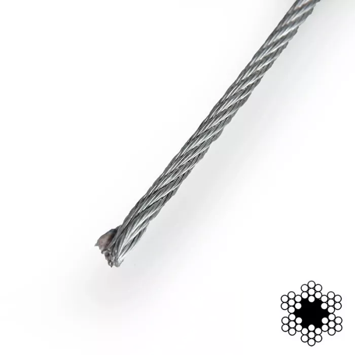APRO 3мм DIN 3055 (6x7) бухта 200м Трос оцинкований