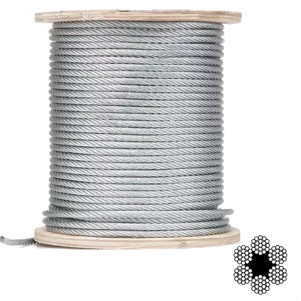 APRO 10мм DIN 3055 (6x7) бухта 100м Трос оцинкований