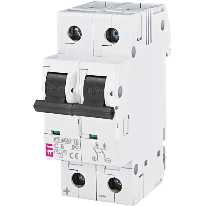 ЕТІ ETIMAT 10 DC 2p C 6A (6 kA) Автоматичний вимикач