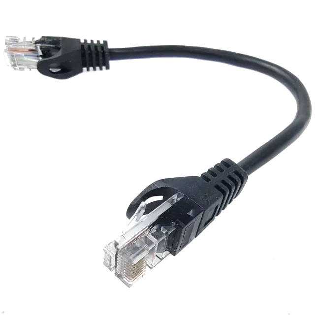 5е UTP RJ45 0.25м Патч-корд литий чорний