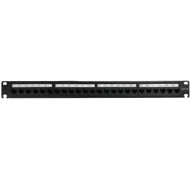 UTP CAT5e 24 порта 1U 19" Патч-панель с организатором