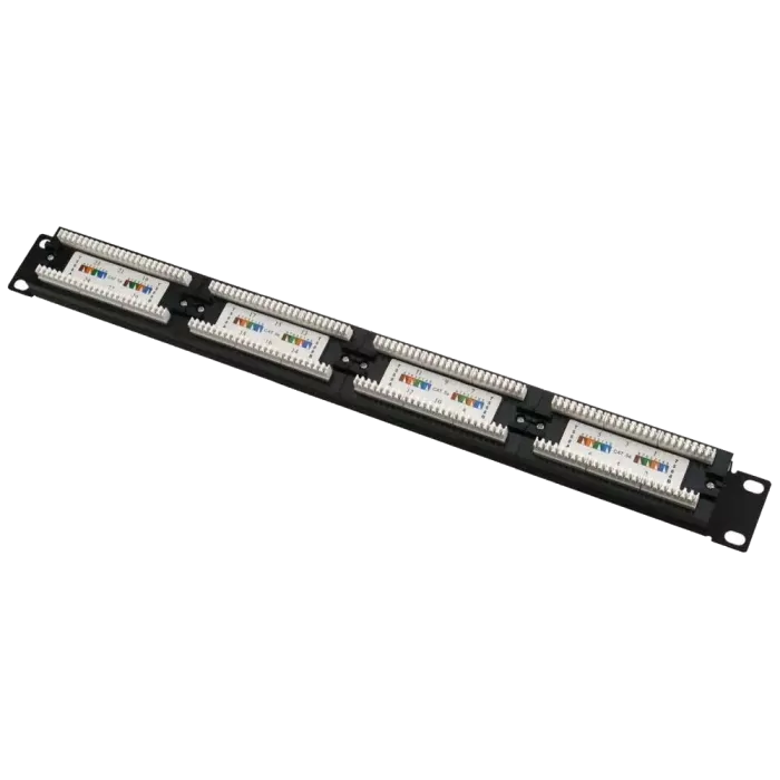 NVC-PN-12/24 CAT5/CAT6 19" 1U 24 порта экранированная Патч-панель Hypernet