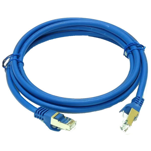 LW S/FTP, 0.5 м, кат. 6А Патч-корд блакитний