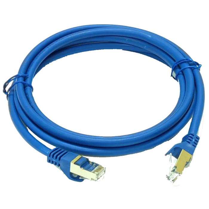 LW S/FTP, 0.5 м, кат. 6А Патч-корд блакитний