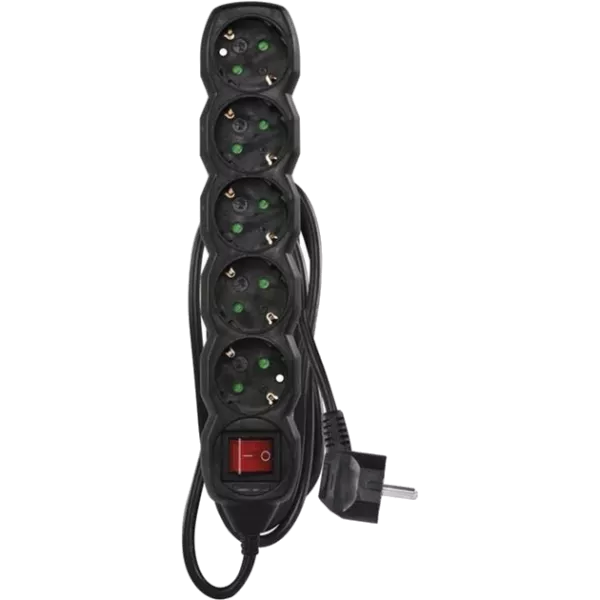EMOS PC1521R 5 розетки 1.5 м Мережевий подовжувач