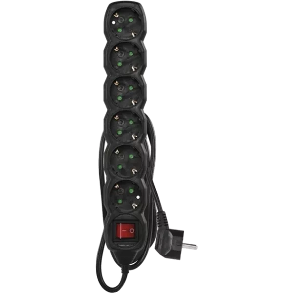 EMOS PC1621R 6 розетки 1.5 м Мережевий подовжувач