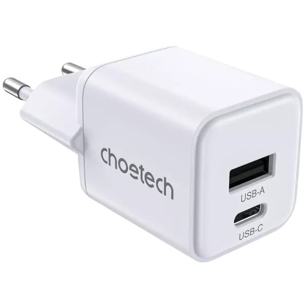 Choetech PD5012 mini White PD30W GAN A+C Адаптер