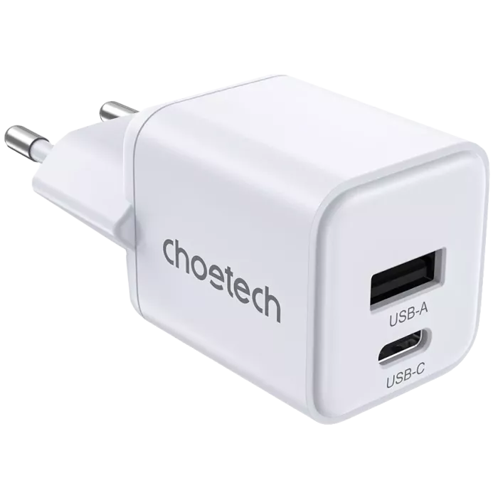 Choetech PD5012 mini White PD30W GAN A+C Адаптер