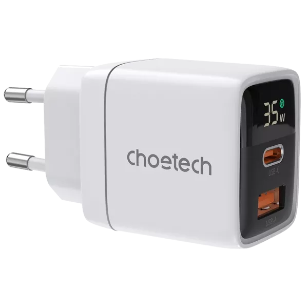 Choetech PD6052 White PD35W GAN A+C Адаптер