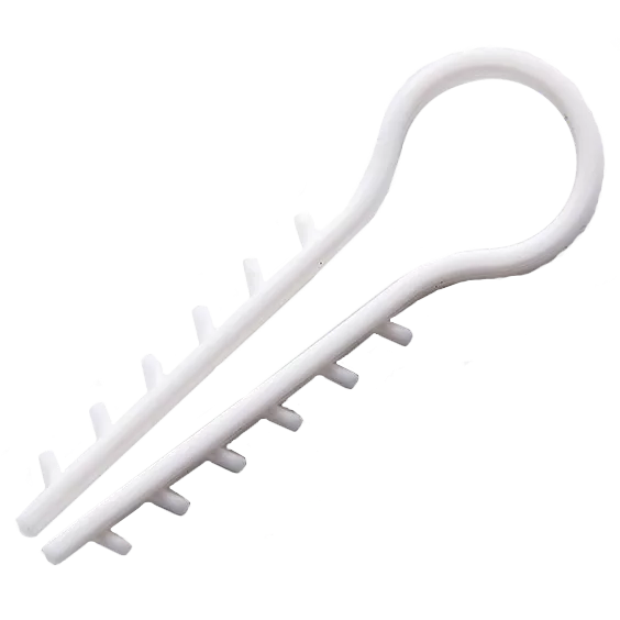 APRO Дюбель-ялинка 10 мм під круглий кабель білий (пач. 100 шт.)