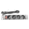 1U 10" 220В 4 розетки з вимикачем 1.8м Подовжувач