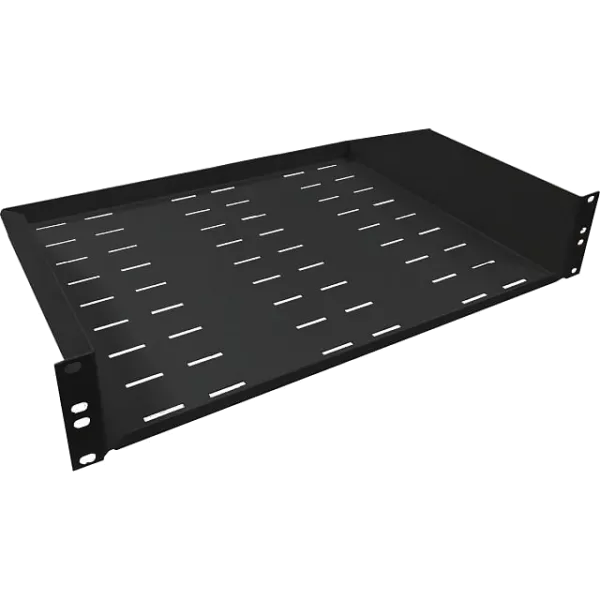 2U 19" 350 мм 9005 Полиця консольна чорна
