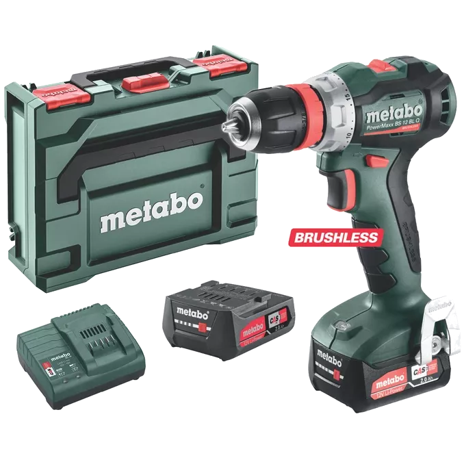 Metabo PowerMaxx BS 12 BL Q 12V 2x2Ah Li-Power (601045500) Акумуляторний безщітковий дриль-шуруповерт