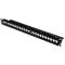 Патч-панель Патч-панель 19"  під 24 модуля Keystone, 1U із заднім організатором, заземл., чорна