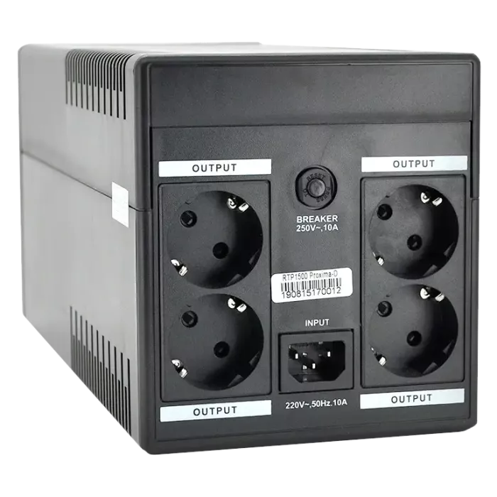 Ritar Proxima-D RTP1000 600Вт AVR 4xSCHUKO Джерело безперебійного живлення