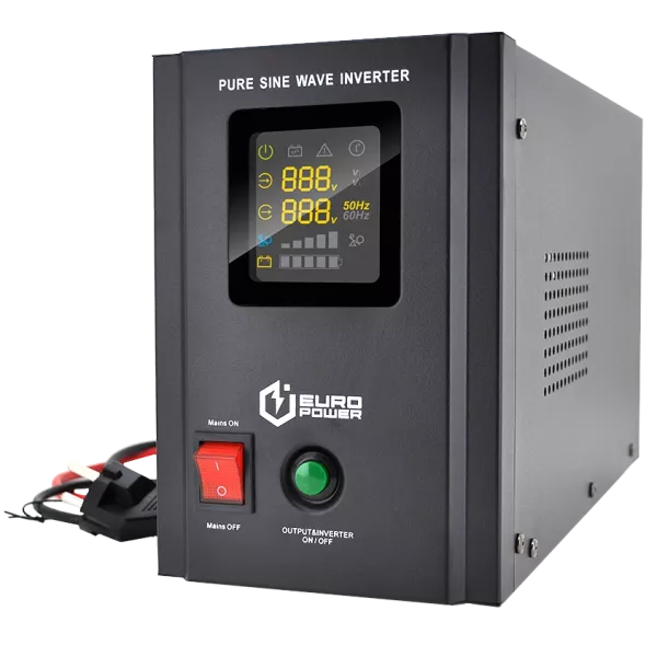 Europower PSW-EPB800TW12 ДБЖ з правильною синусоїдою (480 Вт) 5/10А, під зовнішню АКБ