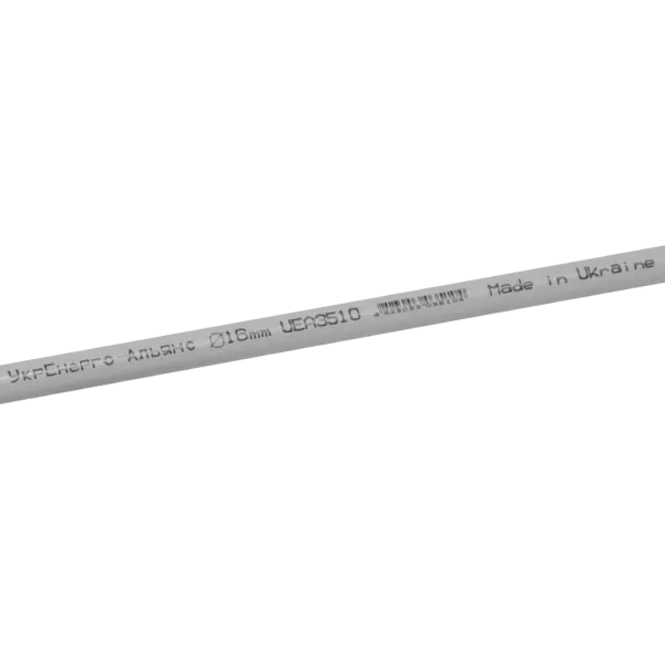 UEA ПВХ 16мм 3м Труба жорстка гладка з розтрубом