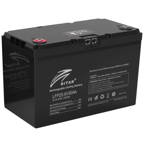 Ritar LFP25.6V50AH G3 з системою підігріву та bluetooth Акумуляторна батарея
