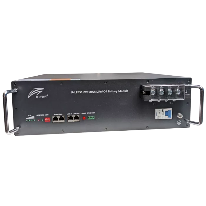 Ritar R-LFP51.2V100AH Акумуляторна батарея з bluetooth та автоматичним вимикачем