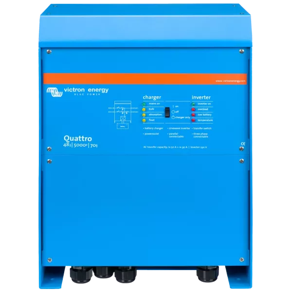 VictronEnergy Quattro 48/5000/70-100/100 однофазний чиста синусоїда Інвертор