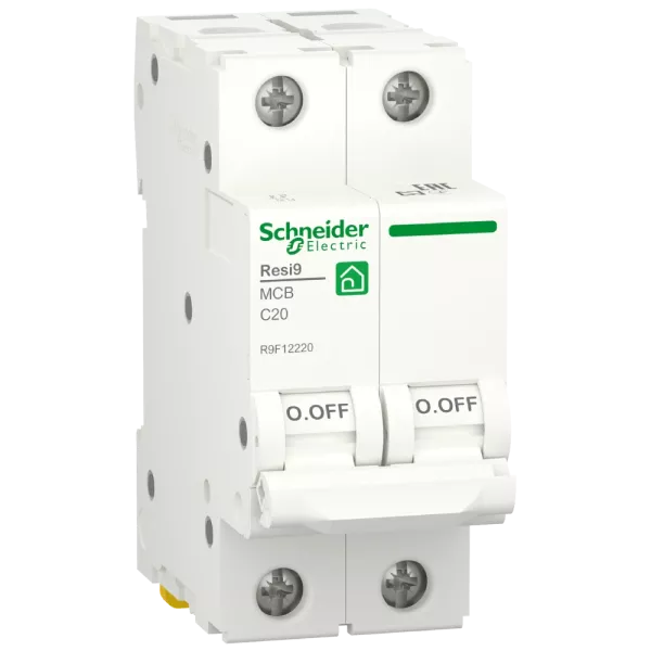 RESI9 20 А, 2P, крива С, 6кА Автоматичний вимикач Schneider Electric
