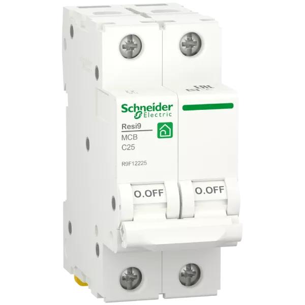 RESI9 25 А, 2P, крива С, 6кА Автоматичний вимикач Schneider Electric