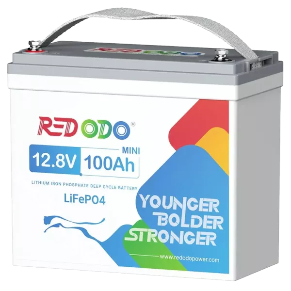 Redodo 12.8V 100Ah Mini 1280Вт•г LiFePO4 Літієва акумуляторна батарея
