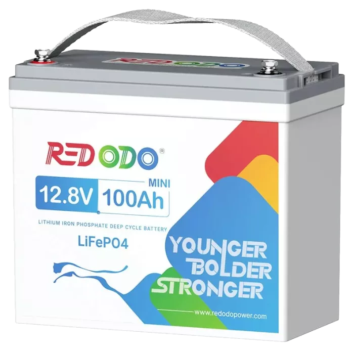 Redodo 12.8V 100Ah Mini 1280Вт•г LiFePO4 Літієва акумуляторна батарея