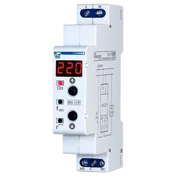 Новатек-Електро РН-119 16A 3.6kVA Реле напруги