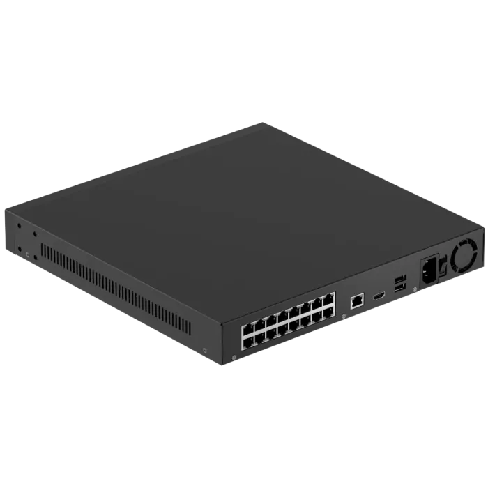 Ajax NVR H2D16PAC (16ch) black HDMI 4K 16Тб PoE Відеореєстратор