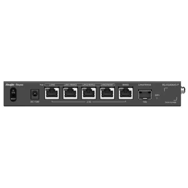 Ruijie Reyee RG-EG406XS-P 6-портовий PoE з хмарним керуванням Маршрутизатор