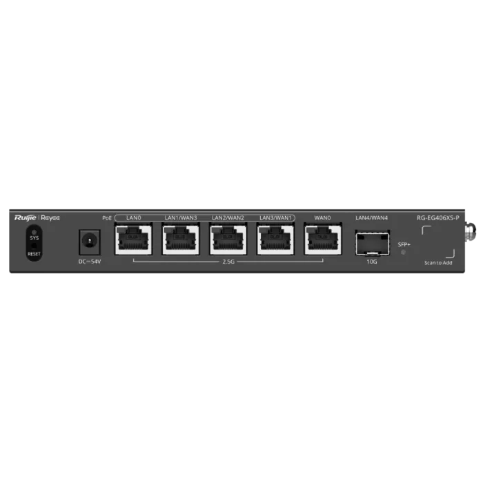 Ruijie Reyee RG-EG406XS-P 6-портовий PoE з хмарним керуванням Маршрутизатор