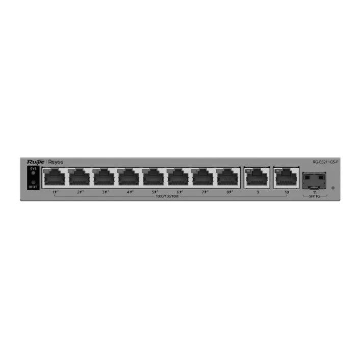 Ruijie RG-ES211GS-P PoE Коммутатор 11 портов управляемый облачно