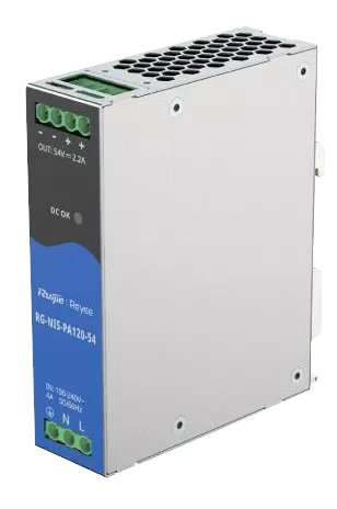 Ruijie RG-NIS-PA120-54 AC/DC 54В 2.2А 120 Вт на DIN-рейке Блок живлення