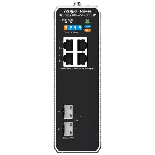 Ruijie Reyee RG-NIS2100-4GT2SFP-HP PoE++ Комутатор 4 порти керований