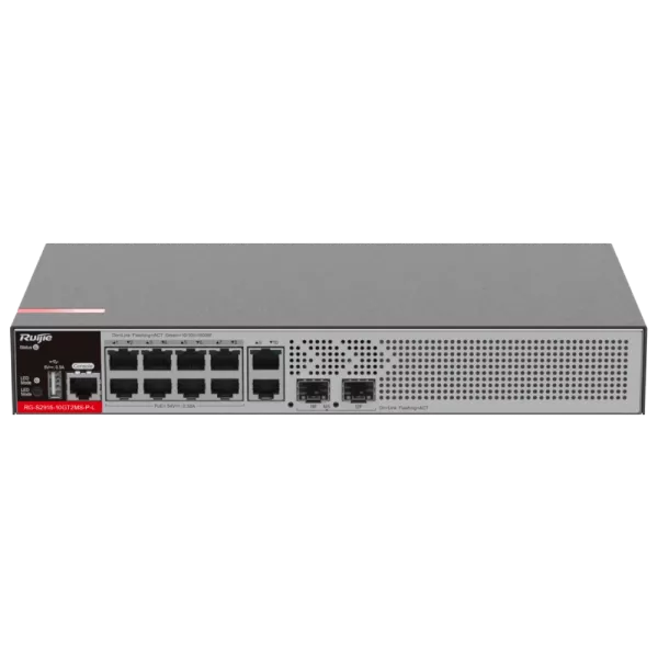 Ruijie RG-S2915-10GT2MS-P-L Layer 2+ PoE+ Комутатор 12 портів керований