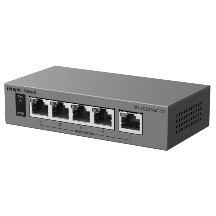 Ruijie Reyee RG-ES205GC-V2 Комутатор 5 портів керований хмарно