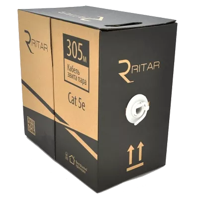 Ritar зовнішній КНП UTP (4*2*0.51) 4p 24 AWG (305м) ПВХ + ПЕ Кабель