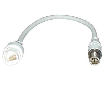 RJ45 to F Перехідник з RJ45 в F, для автомобільних IP камер