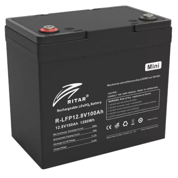 Ritar R-LFP12.8V100AH-MINI LiFePo4 12 В 100 A•ч Литиевая аккумуляторная батарея