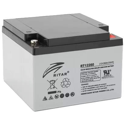 RITAR RT12260 26A•ч 12В Свинцово-кислотная аккумуляторная батарея
