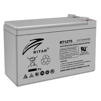 RITAR RT1275 7.5А•г 12В Свинцево-кислотна акумуляторна батарея