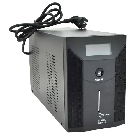 Ritar RTM2000 (1200W) Proxima-D LCD, AVR, 2st, 3xSCHUKO socket, 4x12V7,5Ah Джерела безперебійного живлення